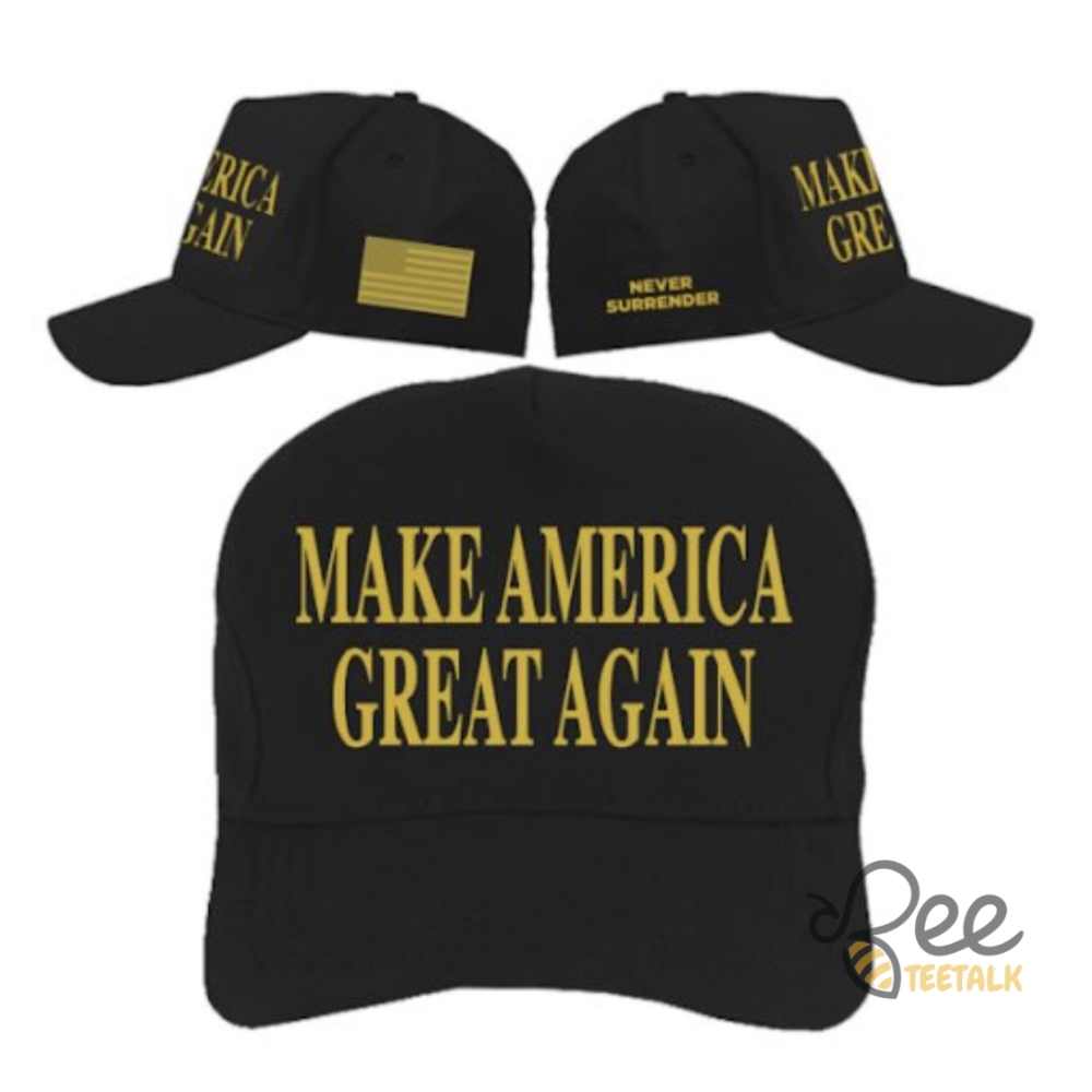 Donald Trump Gold Dark Maga Embroidered Baseball Hat 2024