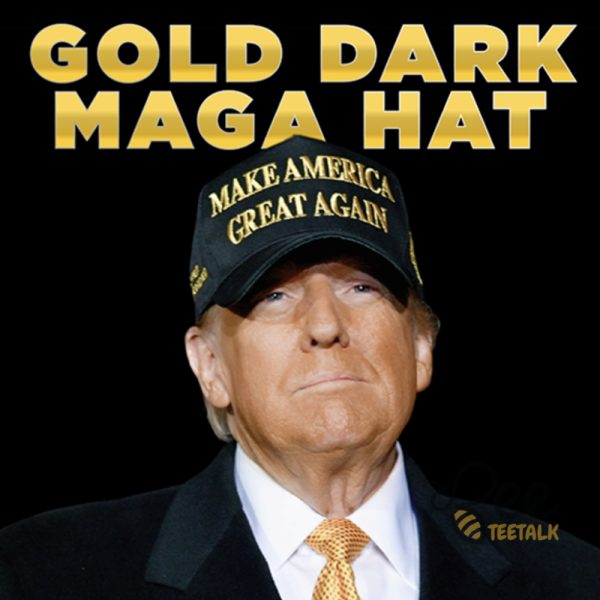 Donald Trump Gold Dark Maga Embroidered Baseball Hat 2024 beeteetalk 3