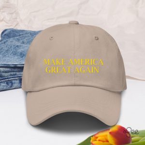 Gold Maga Hat Inspired By Donald Trump Michigan Rally Black With Gold Make America Great Again 2024 Embroidered Baseball Cap beeteetalk 9