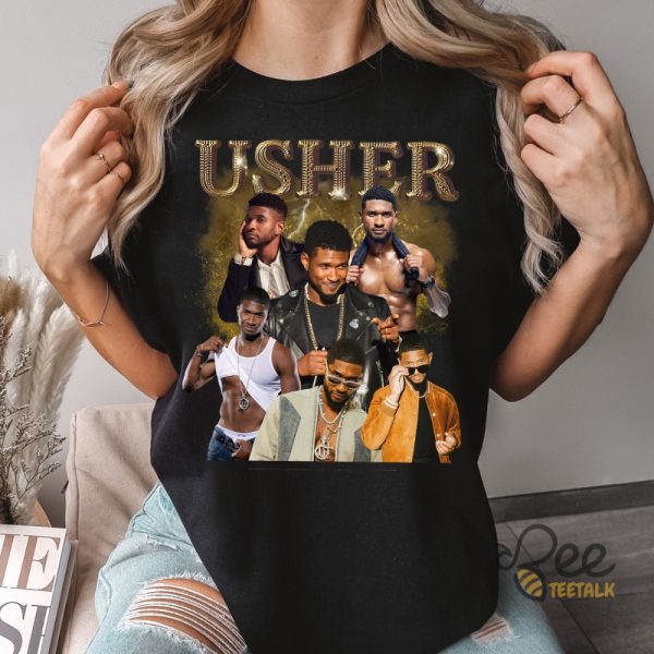 Usher Bootleg T Shirt Sweatshirt Hoodie 90S Vintage Rapper Graphic Tee beeteetalk 1