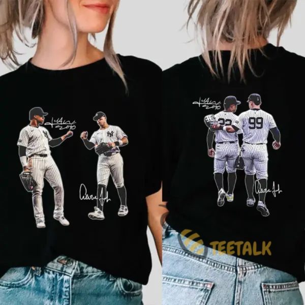 Aaron Judge And Juan Soto Nyc Yankees Baseball Fan Art Double Sided T Shirt Sweatshirt Hoodie Graphic Tee beeteetalk 2