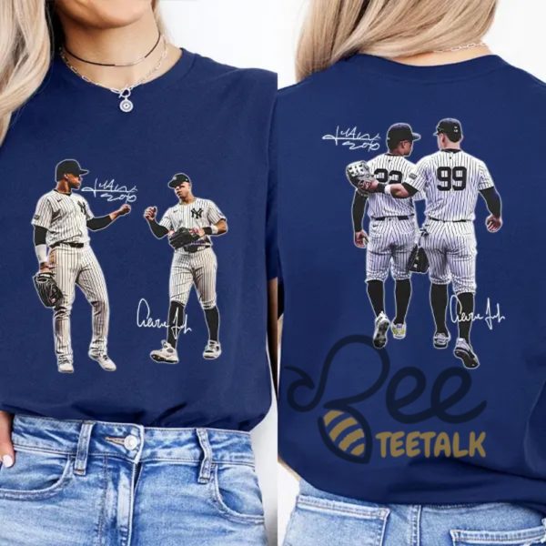 Aaron Judge And Juan Soto Nyc Yankees Baseball Fan Art Double Sided T Shirt Sweatshirt Hoodie Graphic Tee beeteetalk 3