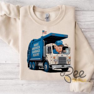 Trump Garbage Truck Funny Shirt Garbage Proud Trump Supporter Election 2024 T Shirt Maga Tee beeteetalk 5