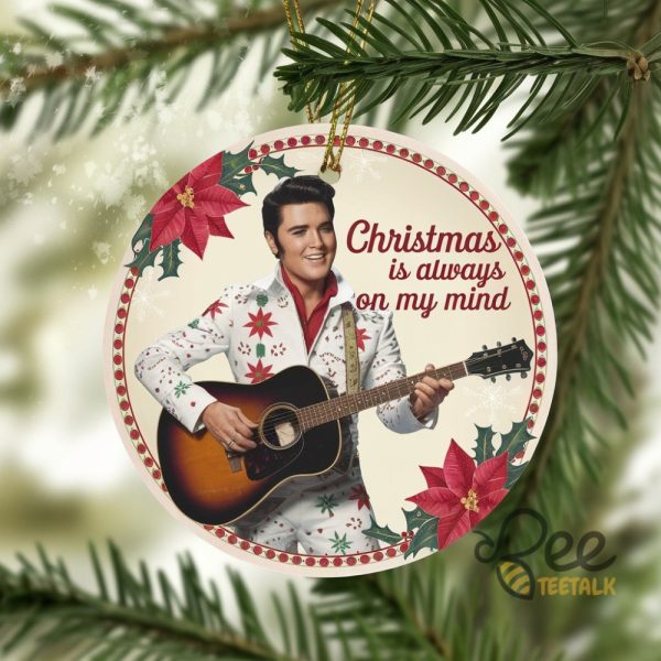 Elvis Presley Ornament Chistmas Is Always On My Mind Tree Decoration Gift beeteetalk 1