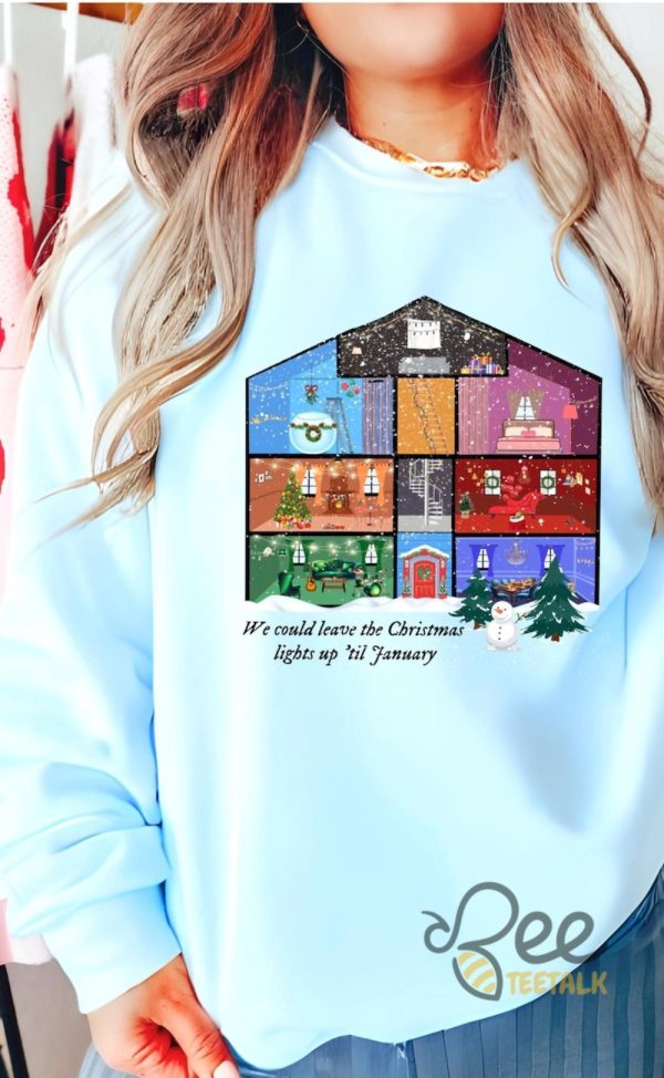 Lover Taylor Swift Christmas T Shirt Sweatshirt Hoodie Swifties Gift We Could Leave The Christmas Lights Up Eras Tour Tee beeteetalk 7