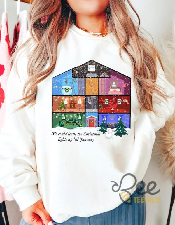 Lover Taylor Swift Christmas T Shirt Sweatshirt Hoodie Swifties Gift We Could Leave The Christmas Lights Up Eras Tour Tee beeteetalk 8