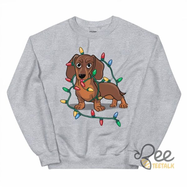 Dachshund Christmas Shirt Cute Doxie Mom Crewneck Sweatshirt Dog Lover Xmas Gift beeteetalk 1