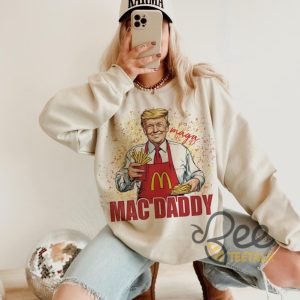 Mac Daddy Maga Trump Shirt 2024 Funny Trump Making Fries Shirt Voter Republican Fast Food Hamburger Shirt Trump Won Tee beeteetalk 4