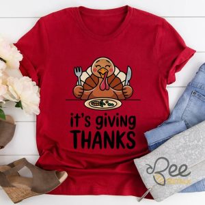 Funny Turkey Thanksgiving Fall Shirt Its Giving Thanks Graphic Tee beeteetalk 2