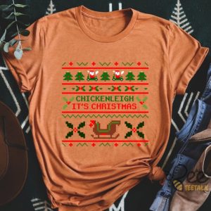 Chickenleigh Its Christmas Sweatshirt T Shirt Hoodie Funny Santa Chicken Christmas Stitch Design Xmas Gift beeteetalk 4