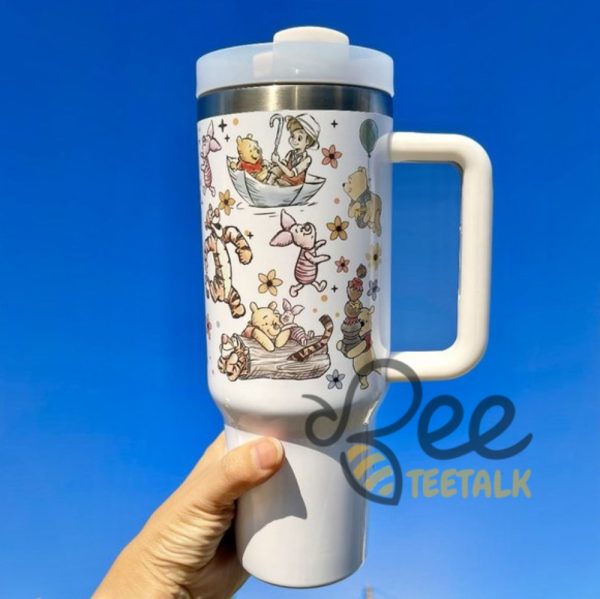 Disney Winnie The Pooh Stanley Tumbler Cup Dupe With Straw beeteetalk 1