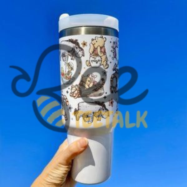 Disney Winnie The Pooh Stanley Tumbler Cup Dupe With Straw beeteetalk 2