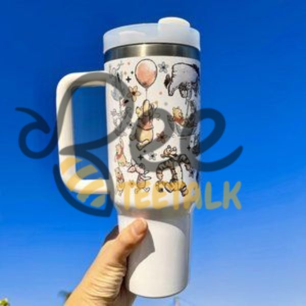 Disney Winnie The Pooh Stanley Tumbler Cup Dupe With Straw beeteetalk 3