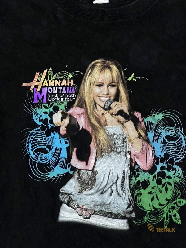 Hannah Montana Shirt Best Of Both World Tours 2024 Band Tee Vintage Reprinted beeteetalk 1