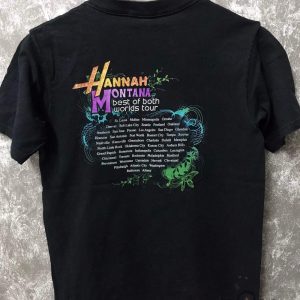 Hannah Montana Shirt Best Of Both World Tours 2024 Band Tee Vintage Reprinted beeteetalk 6