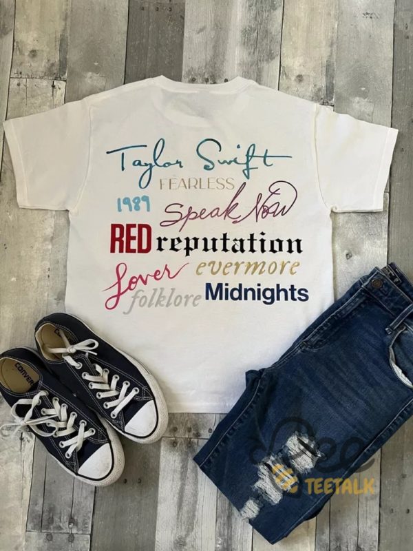 Beige Taylor Swift The Eras Tour Shirt Front And Back New beeteetalk 2