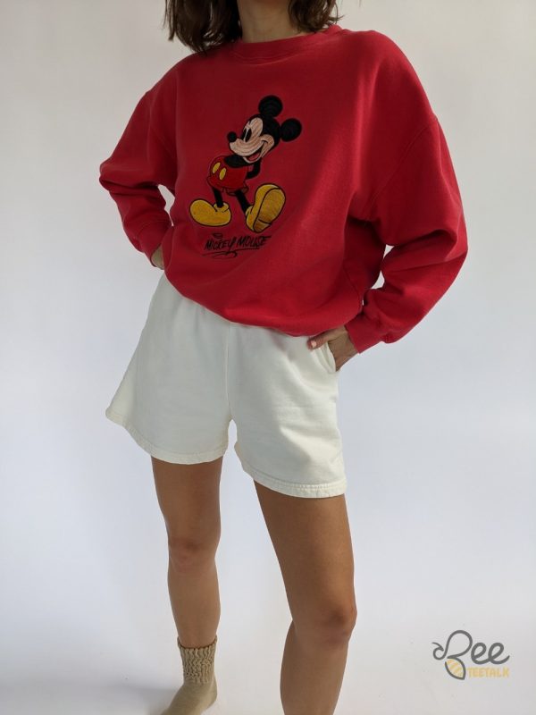 Vintage Disney Mickey Mouse Embroidered Sweatshirt T Shirt Hoodie beeteetalk 10