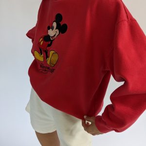 Vintage Disney Mickey Mouse Embroidered Sweatshirt T Shirt Hoodie beeteetalk 12