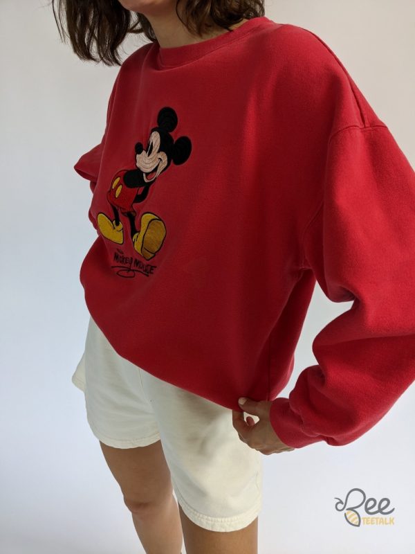 Vintage Disney Mickey Mouse Embroidered Sweatshirt T Shirt Hoodie beeteetalk 12