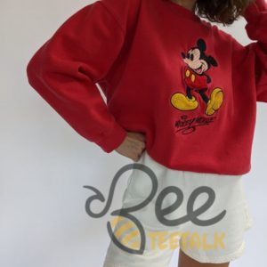 Vintage Disney Mickey Mouse Embroidered Sweatshirt T Shirt Hoodie beeteetalk 13