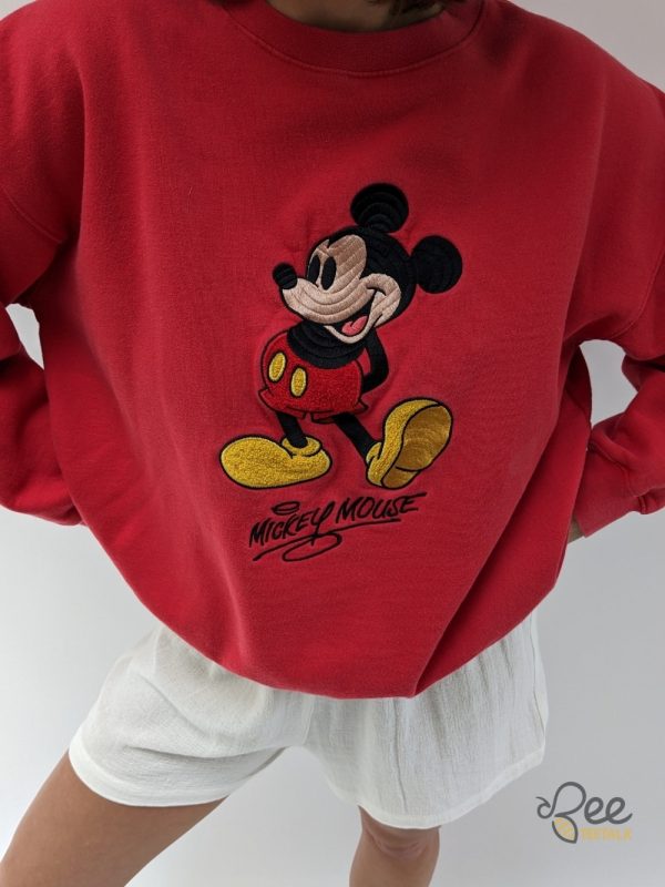 Vintage Disney Mickey Mouse Embroidered Sweatshirt T Shirt Hoodie beeteetalk 2