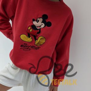 Vintage Disney Mickey Mouse Embroidered Sweatshirt T Shirt Hoodie beeteetalk 3