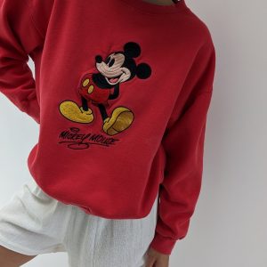 Vintage Disney Mickey Mouse Embroidered Sweatshirt T Shirt Hoodie beeteetalk 4