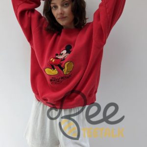 Vintage Disney Mickey Mouse Embroidered Sweatshirt T Shirt Hoodie beeteetalk 5