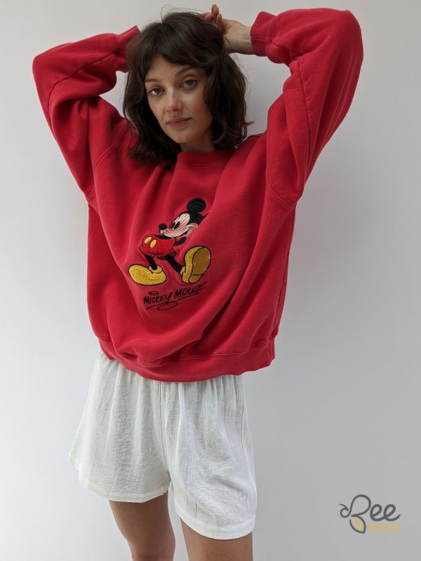 Vintage Disney Mickey Mouse Embroidered Sweatshirt T Shirt Hoodie beeteetalk 6