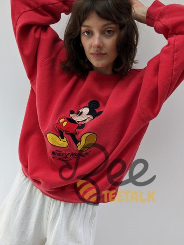 Vintage Disney Mickey Mouse Embroidered Sweatshirt T Shirt Hoodie beeteetalk 7