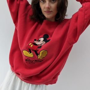 Vintage Disney Mickey Mouse Embroidered Sweatshirt T Shirt Hoodie beeteetalk 8