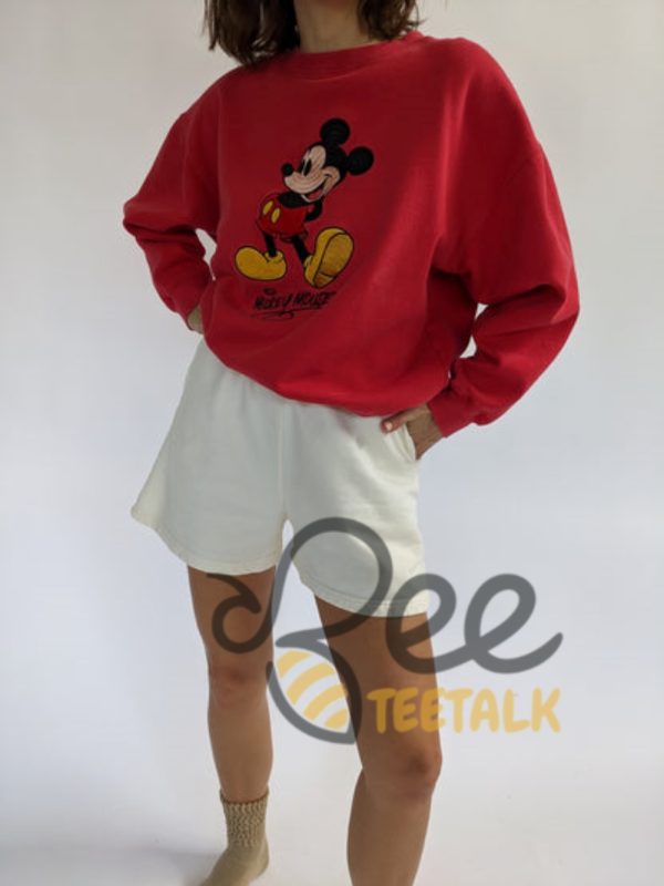 Vintage Disney Mickey Mouse Embroidered Sweatshirt T Shirt Hoodie beeteetalk 9