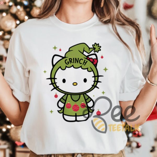 Kitty Green T Shirt Sweatshirt Hoodie Sanrio Hello Cat Christmas Graphic Tee beeteetalk 1