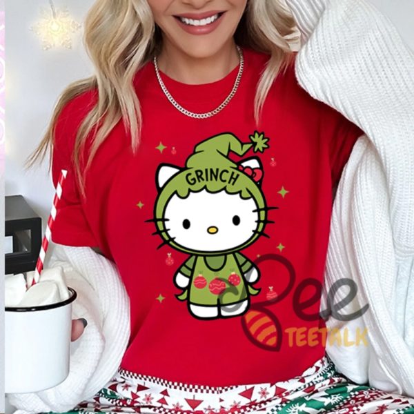 Kitty Green T Shirt Sweatshirt Hoodie Sanrio Hello Cat Christmas Graphic Tee beeteetalk 2