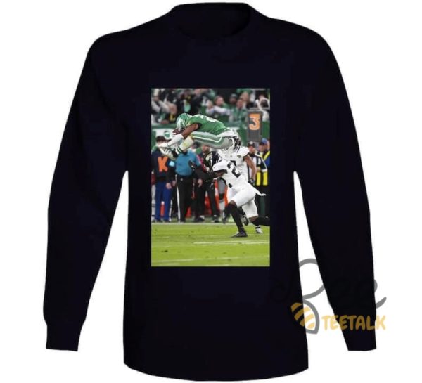 Saquon Barkley Shirt Goes Airborne Philadelphia Eagles Football Fan Game Day T Shirt Sweatshirt Hoodie beeteetalk 1