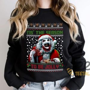 Terrifier Ugly Christmas Sweatshirt T Shirt Hoodie Xmas Season To Be Jolly Shirt Horror Movie Gift Art The Clown Tee beeteetalk 10