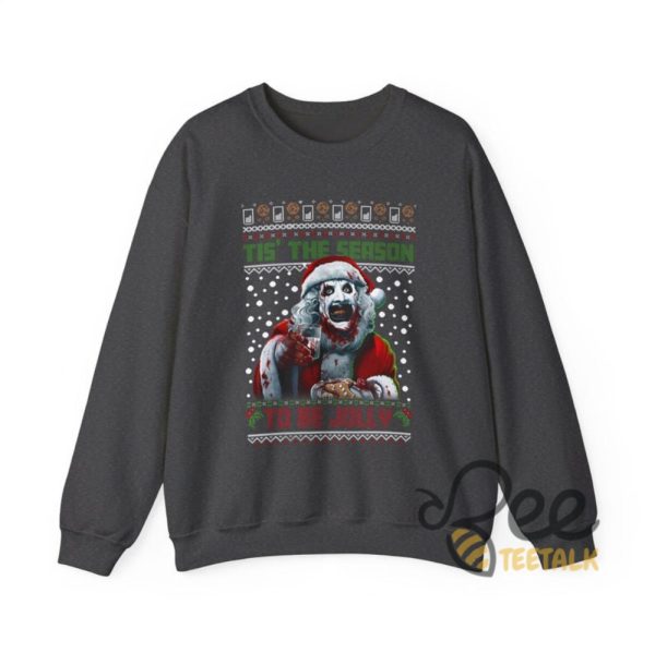 Terrifier Ugly Christmas Sweatshirt T Shirt Hoodie Xmas Season To Be Jolly Shirt Horror Movie Gift Art The Clown Tee beeteetalk 6