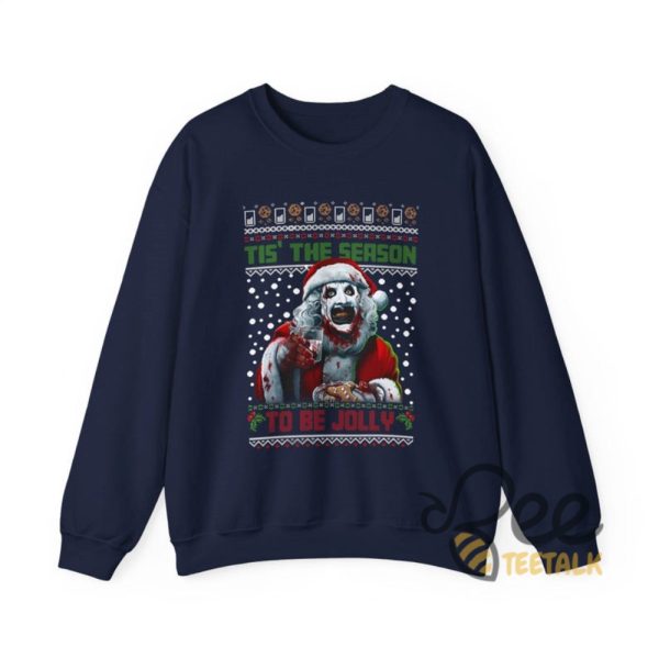 Terrifier Ugly Christmas Sweatshirt T Shirt Hoodie Xmas Season To Be Jolly Shirt Horror Movie Gift Art The Clown Tee beeteetalk 9