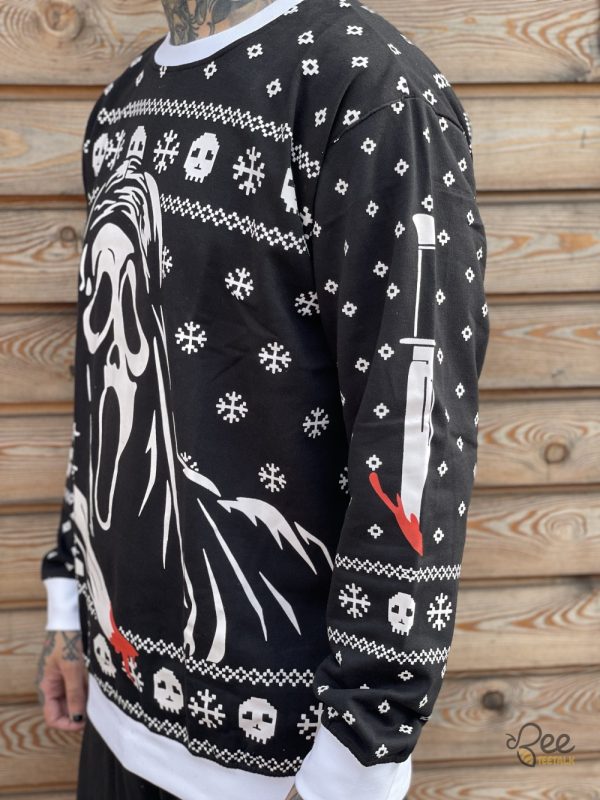 Scream Ghostface Christmas Sweater beeteetalk 3