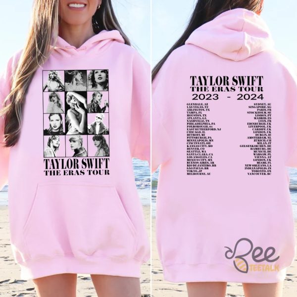 Swifties The Eras Tour 2023 2024 T Shirt Sweatshirt Hoodie Taylor Swift Graphic Tee Black And White beeteetalk 1