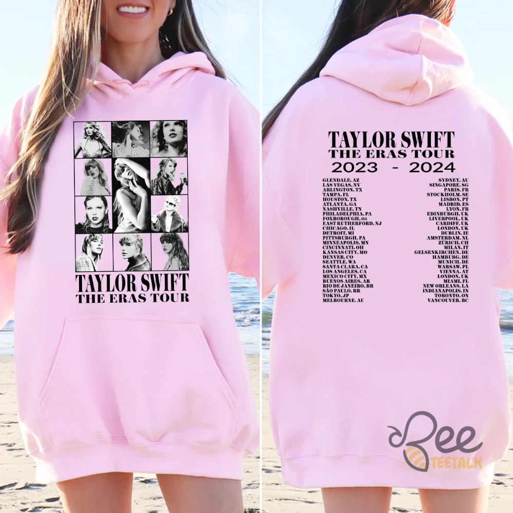 Swifties The Eras Tour 2023 2024 T Shirt Sweatshirt Hoodie Taylor Swift Graphic Tee Black And White