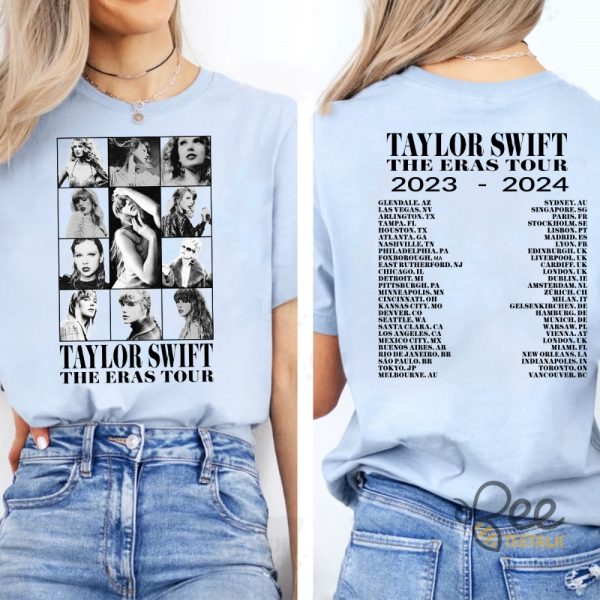 Swifties The Eras Tour 2023 2024 T Shirt Sweatshirt Hoodie Taylor Swift Graphic Tee Black And White beeteetalk 4