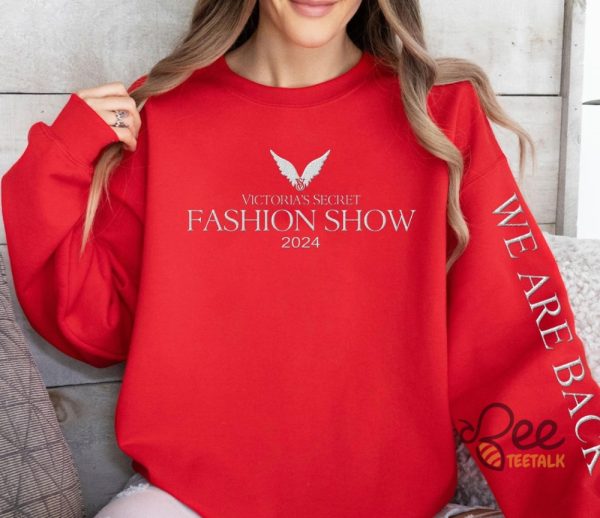 Victorias Secret Fashion Show 2024 Embroidered T Shirt Sweatshirt Hoodie We Are Back beeteetalk 3