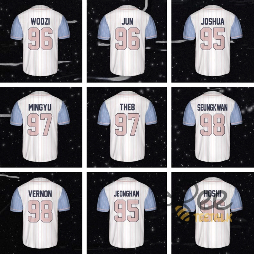 Custom Seventeen Members Baseball Jersey Shirt Kpop Trending 17 Right Here Tour Shirt Gift For Carat Sale