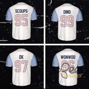 Custom Seventeen Members Baseball Jersey Shirt Kpop Trending 17 Right Here Tour Shirt Gift For Carat Sale beeteetalk 2