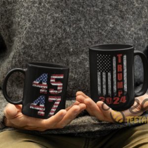 Trump 45 47 American Flag Coffee Mug 2024 Patriotic Coffee Cup Political Republican Gift beeteetalk 2