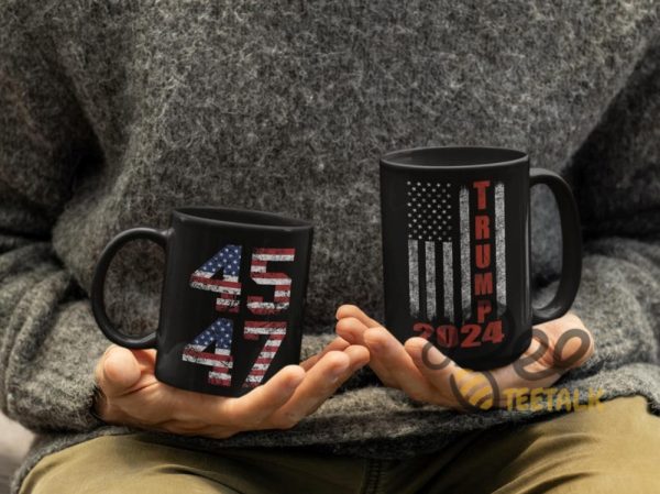 Trump 45 47 American Flag Coffee Mug 2024 Patriotic Coffee Cup Political Republican Gift beeteetalk 2