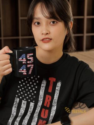 Trump 45 47 American Flag Coffee Mug 2024 Patriotic Coffee Cup Political Republican Gift - | Beeteetalk High-quality Image