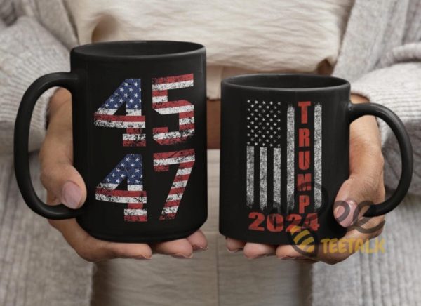 Trump 45 47 American Flag Coffee Mug 2024 Patriotic Coffee Cup Political Republican Gift beeteetalk 4