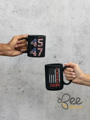 Trump 45 47 American Flag Coffee Mug 2024 Patriotic Coffee Cup Political Republican Gift - | Beeteetalk High-quality Image